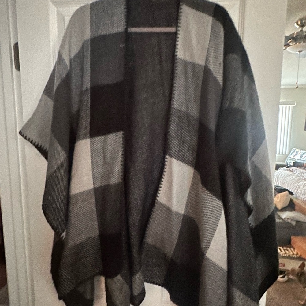 Plaid Wool Shawl
